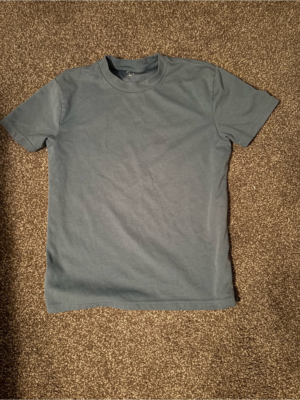 Hollister Men's Crewneck Tee in Slate Blue-Green
